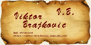 Viktor Brajković vizit kartica